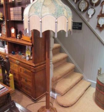 Original Mouseman Tall Oak Lamp Standard