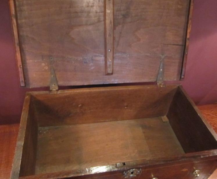 Rare William & Mary Period Inlaid Lace Box - Image 3