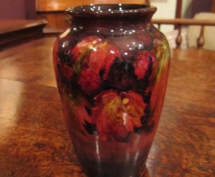 Rare Moorcroft Flambe Leaf & Blackberries Vase - Image 1