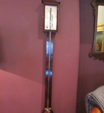 Superb Regency Inlaid Norwich Stick Barometer