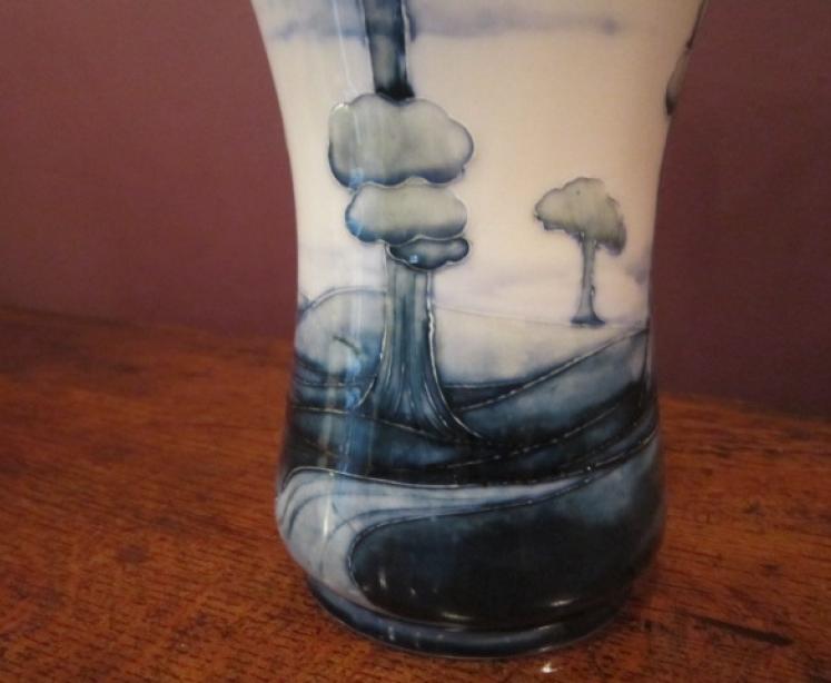 Rare Early Moorcroft Hazeldene on White Vase  - Image 3