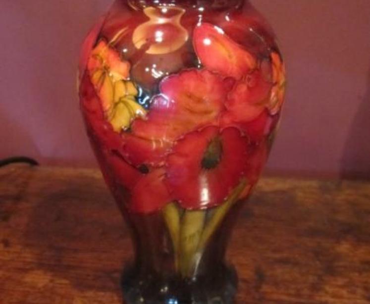 High Quality Moorcroft Flambe Orchid Vase - Image 2