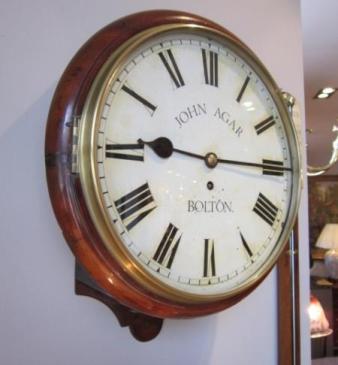 Fine Mid 19th Century Mahogany Fusee Wall Clock