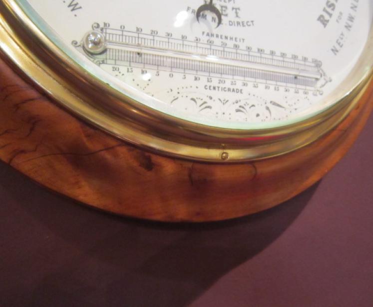 Superb Victorian Large Polished Walnut Barometer - Image 3