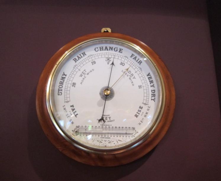 Superb Victorian Large Polished Walnut Barometer - Image 4