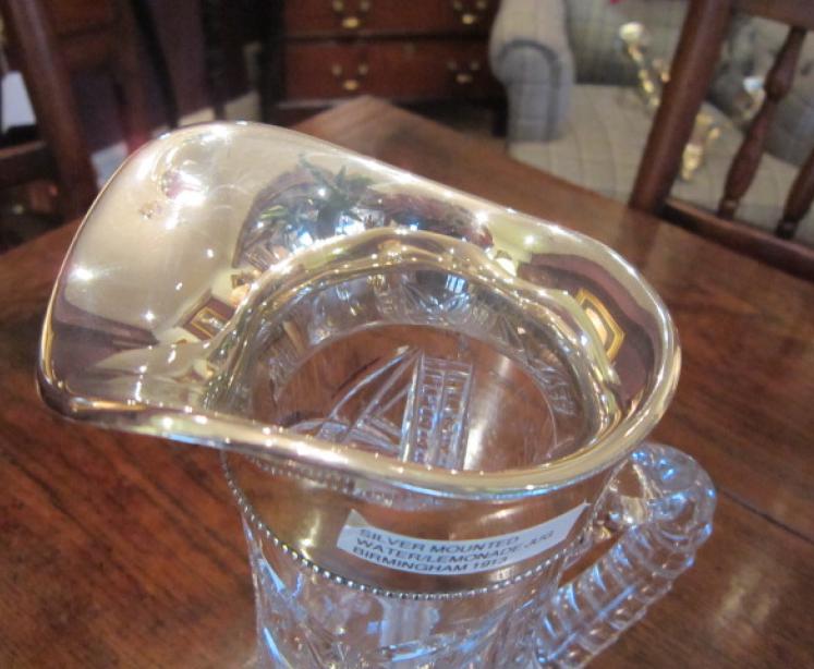 Superb George V Silver & Cut Glass Lemonade Jug - Image 2