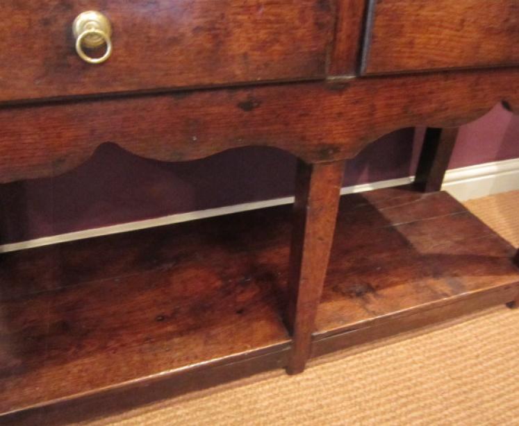 Very Rare George II Period Oak Dresser Base - Image 4