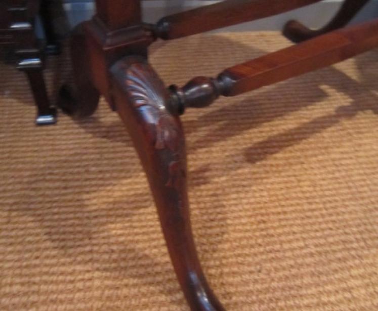 Fine George II Style Walnut Cheval Mirror - Image 4