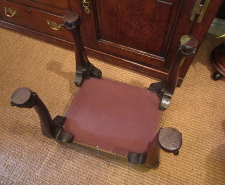 Superb George III Mahogany Cabriole Leg Stool - Image 4