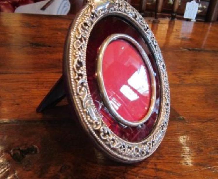 Outstanding Edwardian Silver & Enamel Photo Frame - Image 2