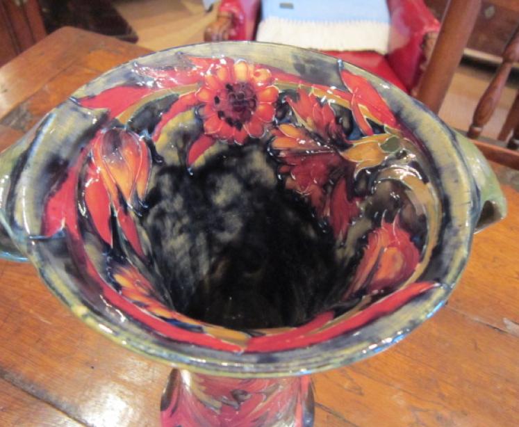 Stunning Moorcroft Spanish Twin Handled Vase - Image 2