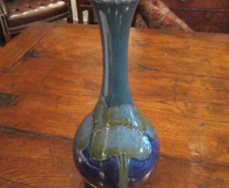 Moorcroft Moonlit Blue Narrow Necked Vase - Image 1