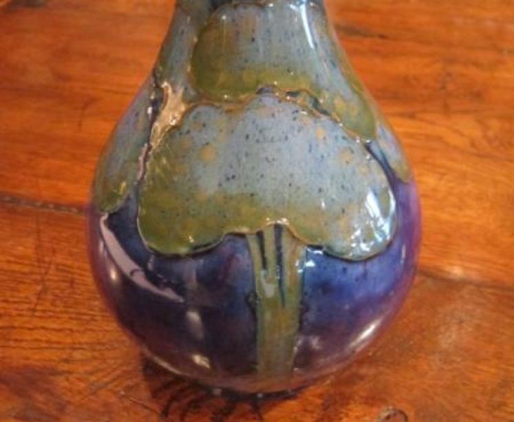 Moorcroft Moonlit Blue Narrow Necked Vase - Image 2