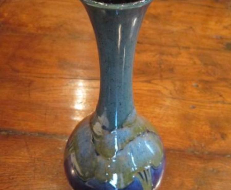 Moorcroft Moonlit Blue Narrow Necked Vase - Image 4