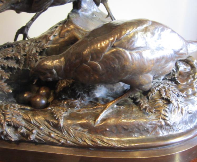 Fabulous Large 19th Century Pheasant Bronze - Image 2