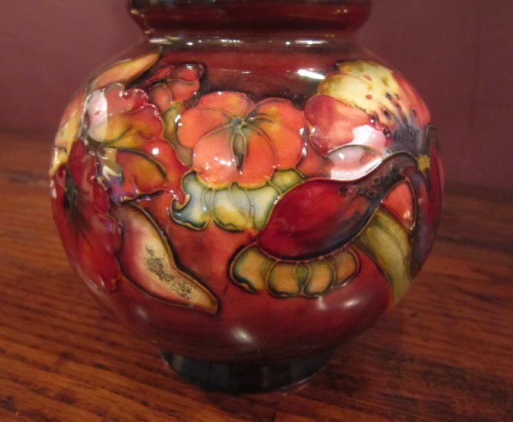 Moorcroft Flambe Slipper Orchid Globular Vase - Image 2