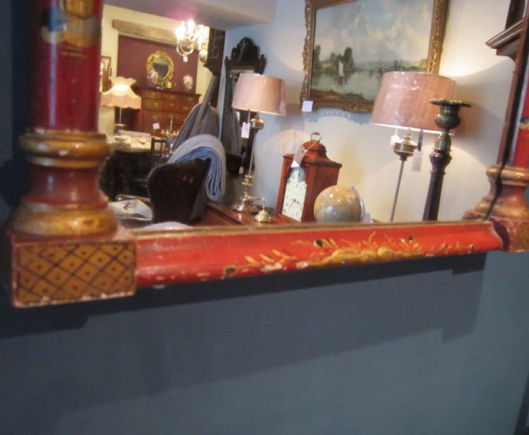 Fine 19th Century Chinoserie Lacquered Pier Mirror - Image 3