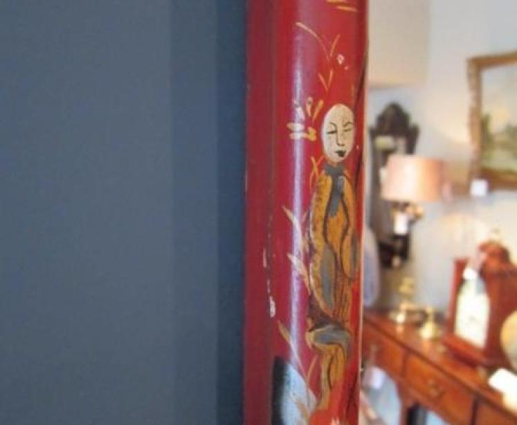 Fine 19th Century Chinoserie Lacquered Pier Mirror - Image 5