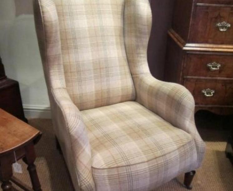 Top Quality Victorian Upholstered Wing Back Armchair - Image 5