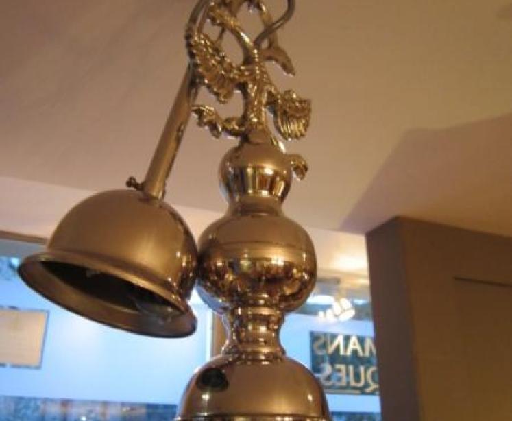 High Quality Edwardian Nickel Plated Chandelier - Image 5