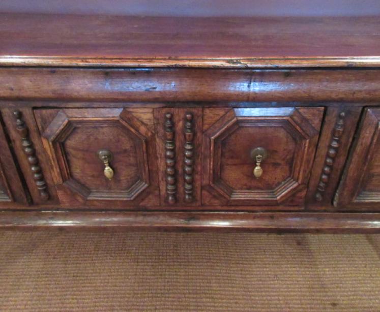 Early Period Geometrical Front Oak Dresser - Image 3