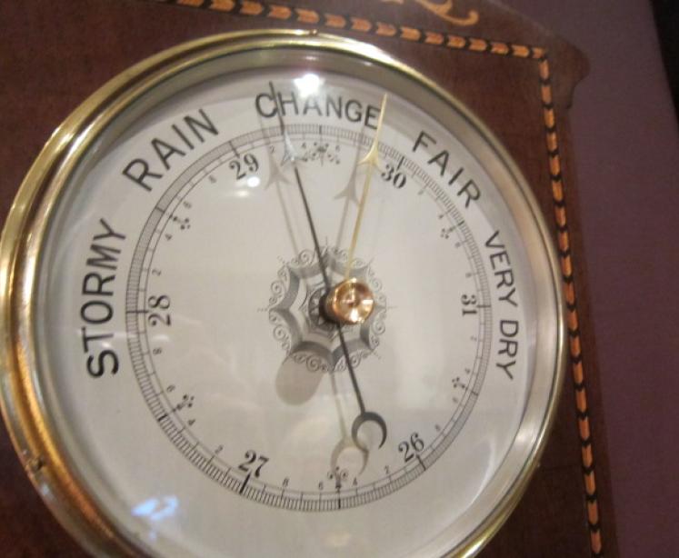 Top Quality Edwardian Sheraton Inlaid Barometer - Image 4