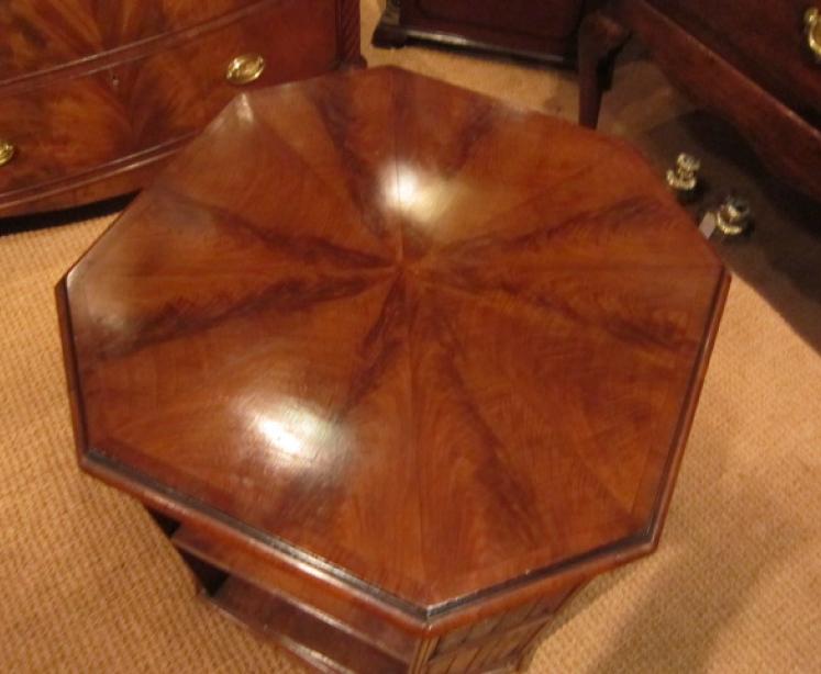 Superb Victorian Figured Revolving Book Table - Image 3