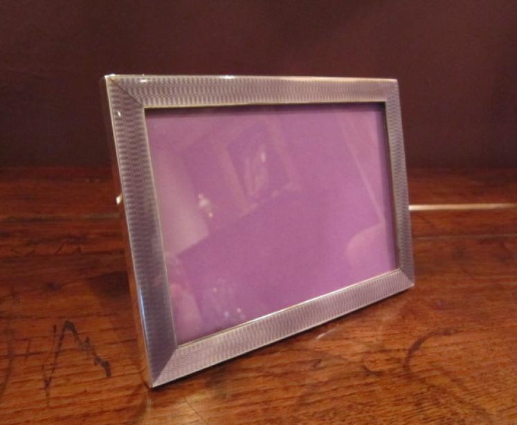 Superior George V Silver & Guilloche Photo Frame - Image 1