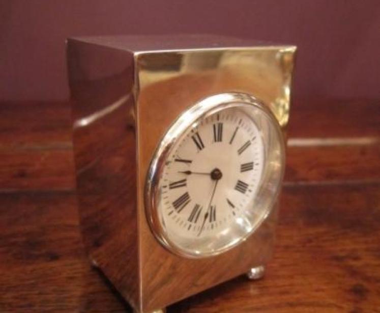 Fine Edwardian Miniature Silver Carriage Clock - Image 1