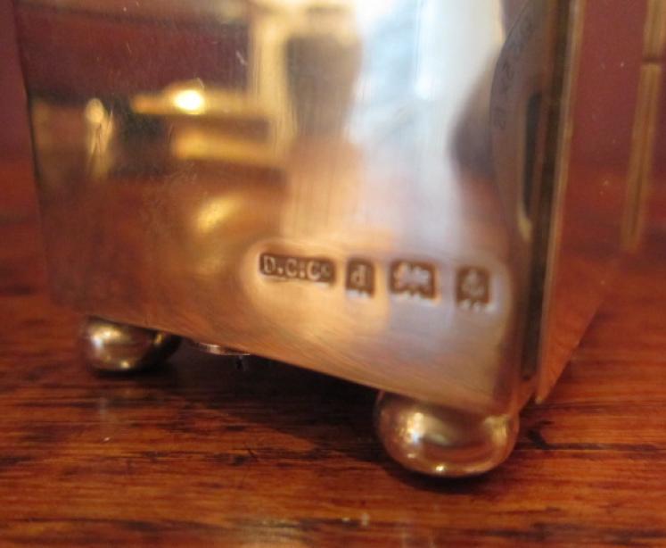 Fine Edwardian Miniature Silver Carriage Clock - Image 4