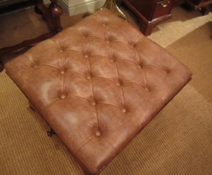 Superb Regency Rosewood X Frame Stool - Image 4