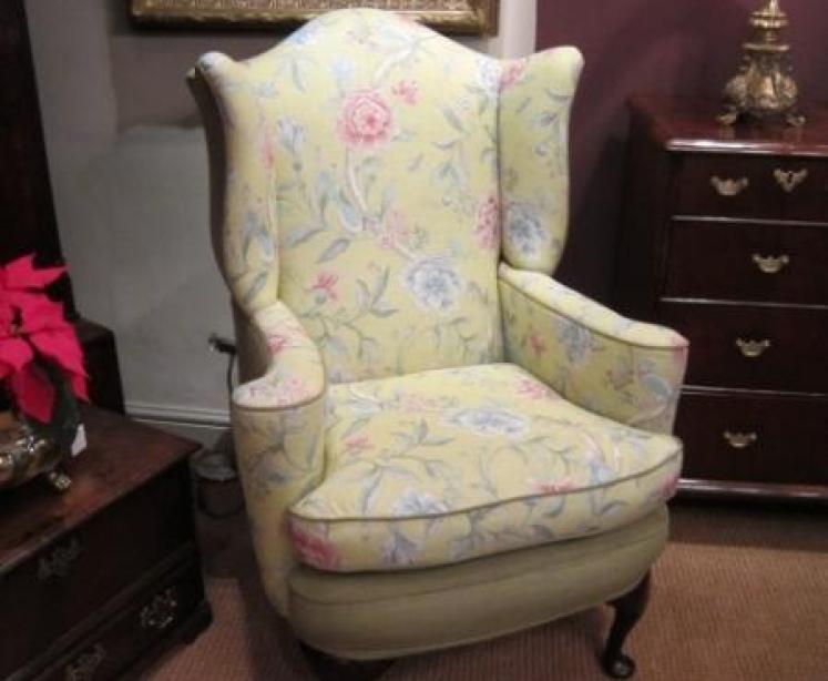 Very Attractive Mid Victorian Wing Back Armchair - Image 1