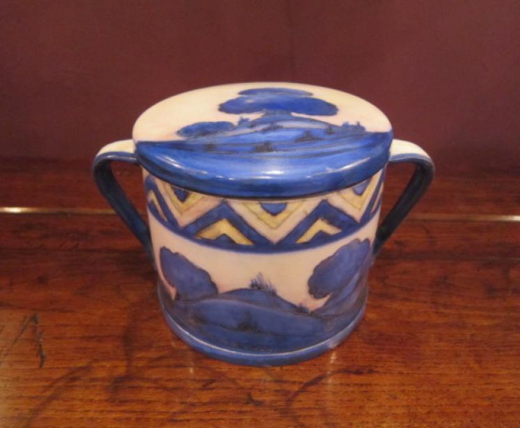 Large Moorcroft 'Dawn' Landscape Jar & Cover - Image 1