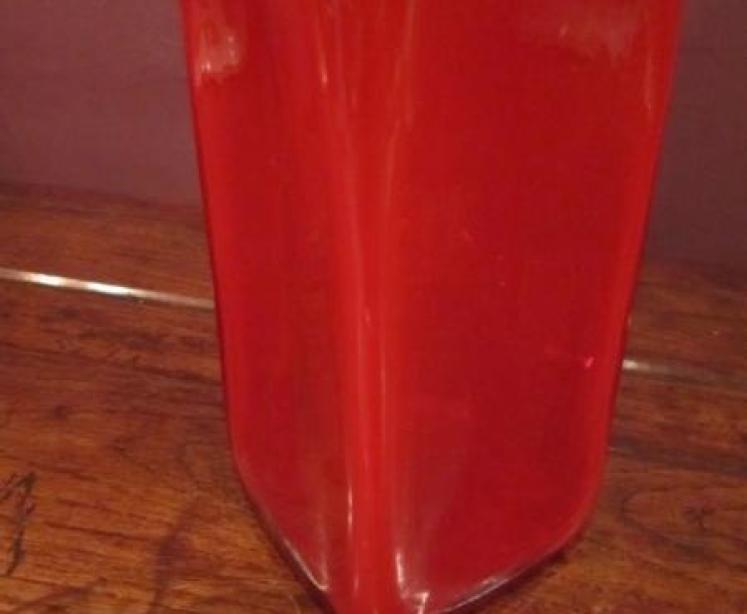 Arts & Crafts Red Glass Carafe - Image 3