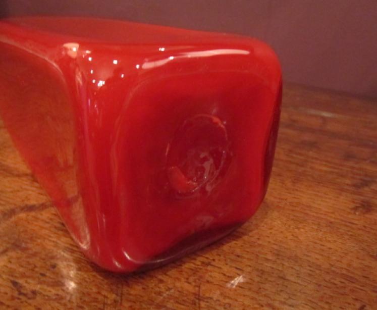 Arts & Crafts Red Glass Carafe - Image 4