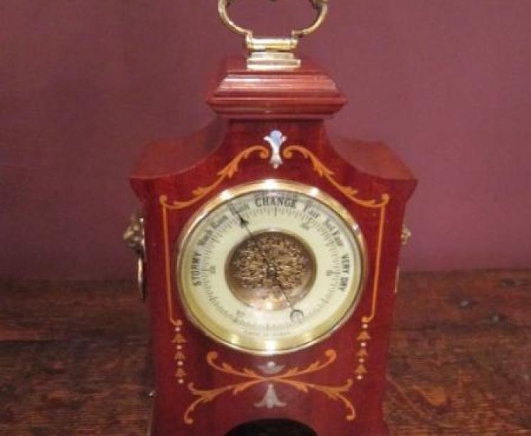 Top Quality Victorian Inlaid Desk Top Barometer - Image 1