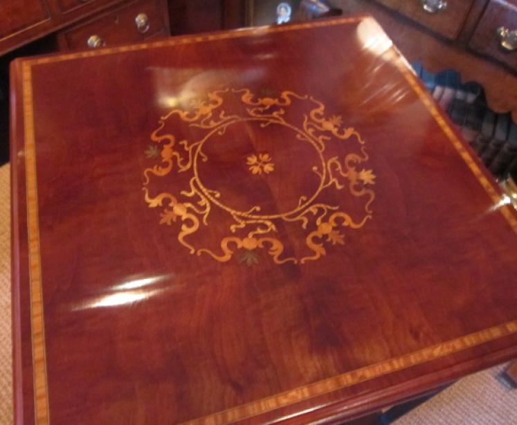 Fine Edwardian Inlaid Revolving Bookcase - Image 2