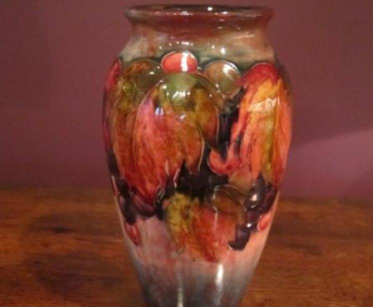 Moorcroft Leaf & Autumn Berries Flambe Vase - Image 1
