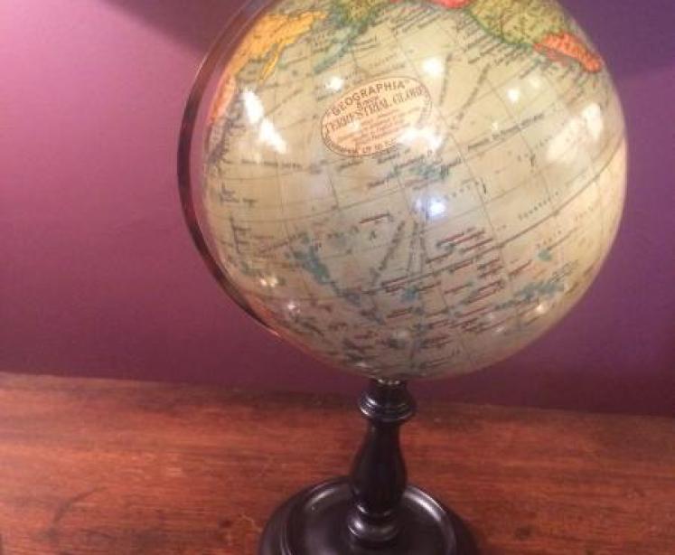 Geographia 8" Paper Mache Terrestrial Globe - Image 2