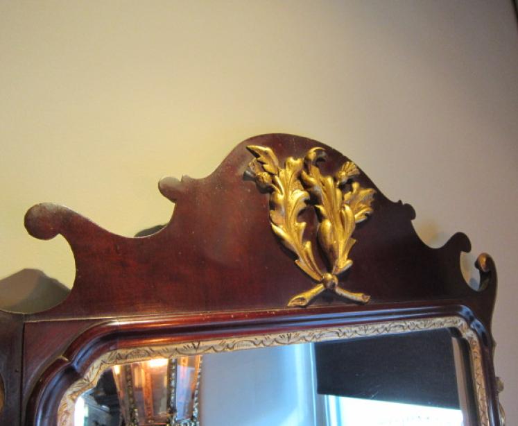 Impressive George III Period Mahogany Fretted Wall Mirror - Image 2