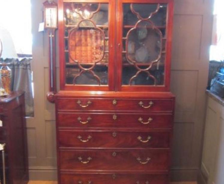 Fine George III Period Mahogany Secretaire Bookcase - Image 1