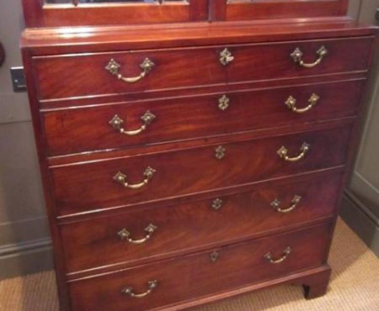 Fine George III Period Mahogany Secretaire Bookcase - Image 3