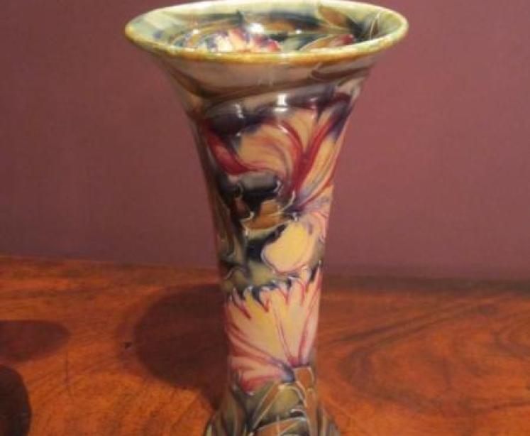 Early Moorcroft Spanish Flared Neck Vase - Image 3