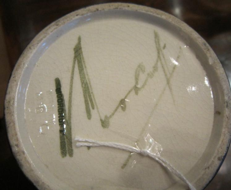 Early Moorcroft Pansy on Grey Top Vase - Image 5