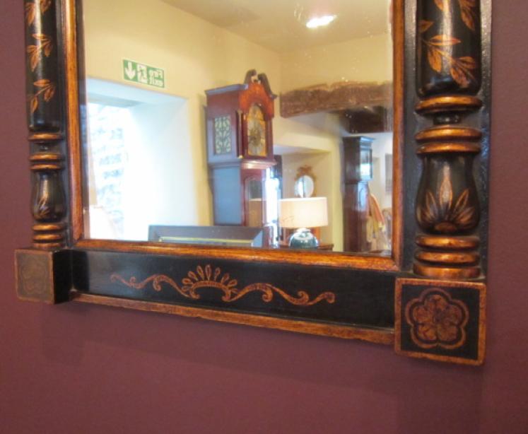 Top Quality 19th Century Japanned Pier Glass Mirror - Image 3