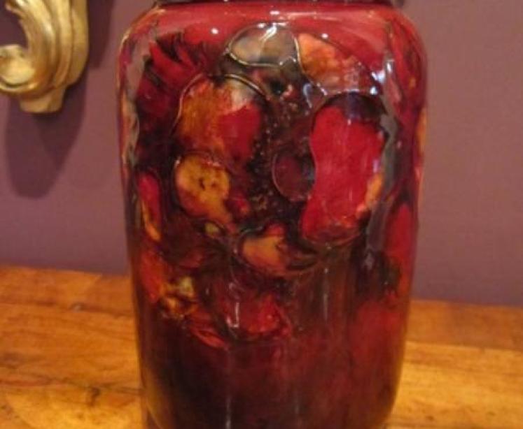 Moorcroft Flambe Anemone & Poppy Exhibition Vase - Image 3