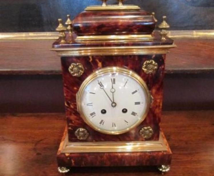 Outstanding 19th Century Tortiseshell & Gilt Clock - Image 1