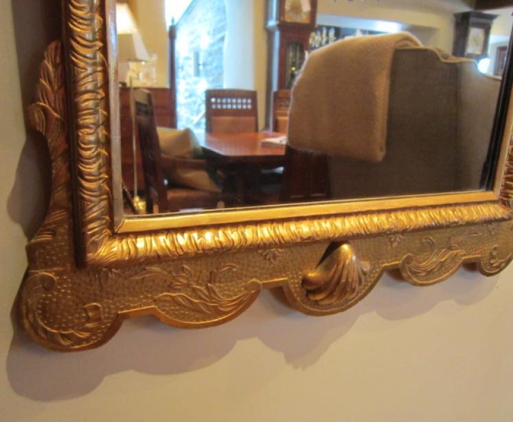 Superb Early Victorian Timber Gilt Wall Mirror - Image 5