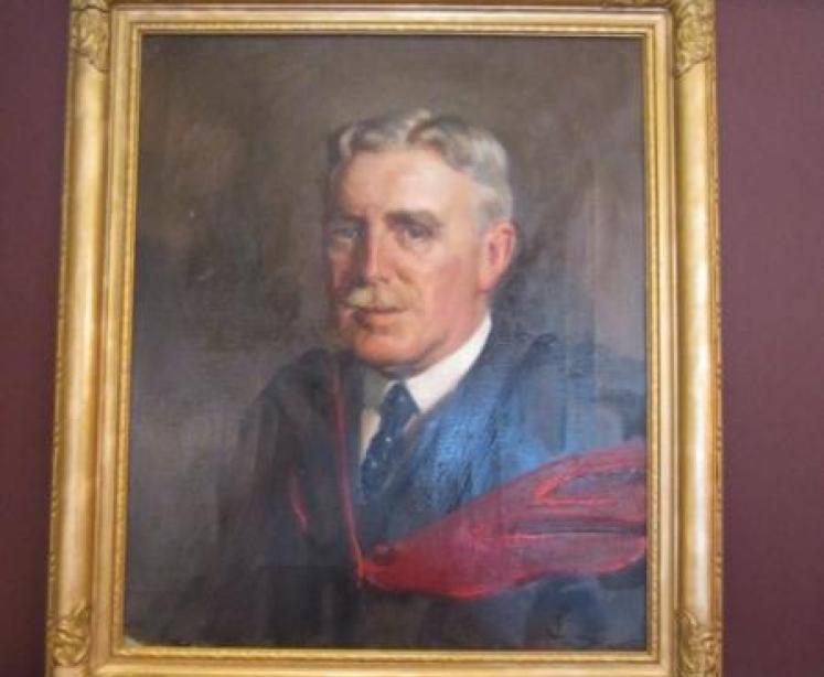 19th Century Oil Portrait of School Master - Image 1