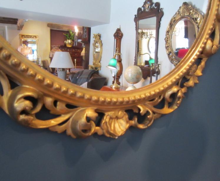 19th Century Florentine Gilt Plaster Wall Mirror - Image 3
